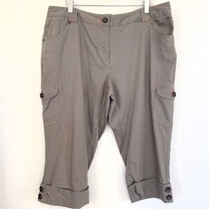 Women’s Nike Golf Capri Cropped Pants Sport Dri Fit Tan Size 16